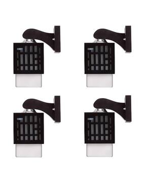 Set of 4 Wooden Modern Design Wall Lamps-image-42