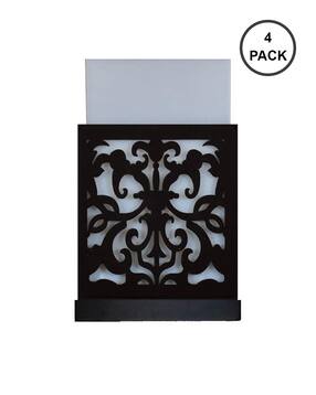 gojeeva kraft Pack of 4 Wooden Modern Design Wall Lamps-picture-29