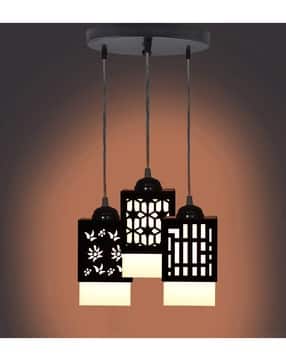 gojeeva Zuper 3 Light Square Creative Wooden Pendant Light Lamp -picture-11
