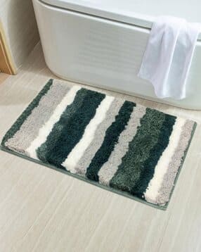 anti-skid striped rectangular shaped bath mat 