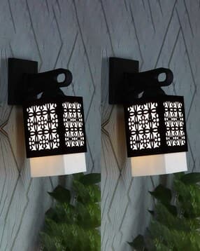 gojeeva kraft Set of 2 Wooden Modern Design Wall Lamps-picture-29