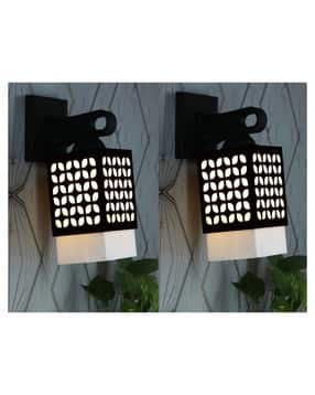 gojeeva kraft Set of 2 Wooden Modern Design Wall Lamps-picture-40