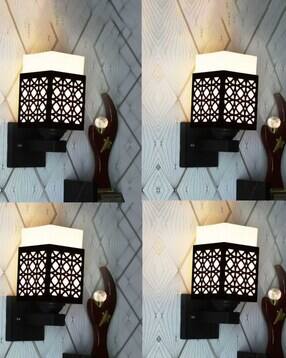 Pack of 4 Wooden Modern Design Wall Lamps-image-41