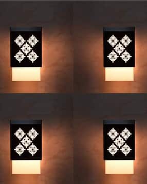 gojeeva Set of 4 Wooden Pendant LED Wall Lamps -picture-38