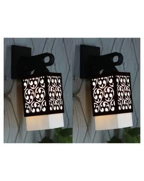 gojeeva kraft Set of 2 Wooden Modern Design Wall Lamps-picture-29