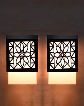 Set of 2 Wooden Pendant LED Wall Lamps -image-32