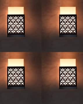 gojeeva kraft Set of 4 Zuper Wooden Wall Lamps-picture-29