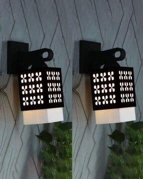 gojeeva kraft Set of 2 Wooden Modern Design Wall Lamps-picture-32