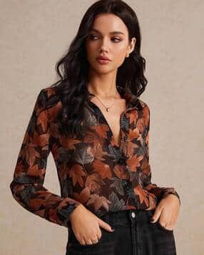 indie picks Women Floral Print Relaxed Fit Shirt-picture-21