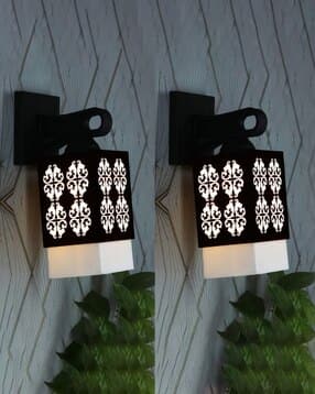gojeeva kraft Set of 2 Wooden Modern Design Wall Lamps-picture-30