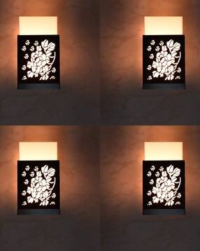 gojeeva Pack of 4 Decorative Wooden Wall Lamps-picture-51