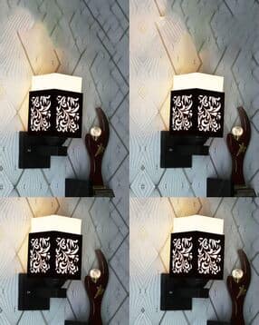 gojeeva kraft Pack of 4 Wooden Modern Design Wall Lamps-picture-28