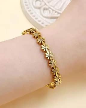 the pari Women Gold-Plated Floral Link Bracelet-picture-11