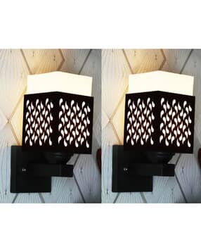 gojeeva kraft Pack of 2 Wooden Modern Design Wall Lamps-picture-43