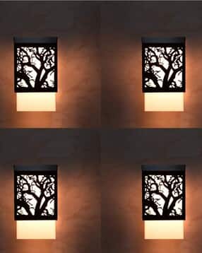 Set of 4 Wooden Pendant LED Wall Lamps -image-37