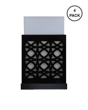 gojeeva kraft Pack of 4 Wooden Modern Design Wall Lamps-picture-25