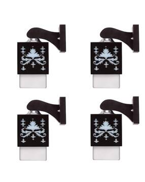 gojeeva kraft Set of 4 Wooden Modern Design Wall Lamps-picture-38