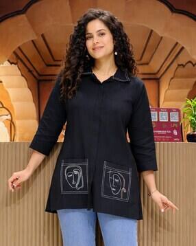 revangi Women Embroidered Straight Tunic-picture-11