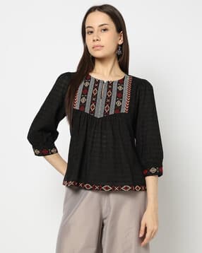 yousta Women Embroidered A-Line Tunic-picture-38
