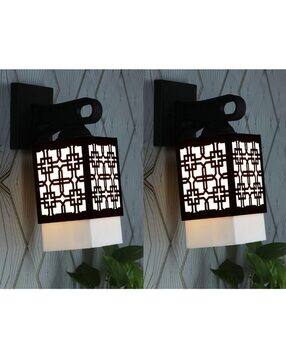 gojeeva kraft Set of 2 Wooden Modern Design Wall Lamps-picture-37