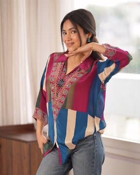 indie picks Women Printed Relaxed Fit Straight Tunic -picture-23