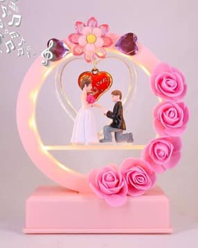 elegant lifestyle New Music Light Gift for Couple Engagement Wedding Anniversary Romantic Birthday Decorative Showpiece - 18 cm-picture-16