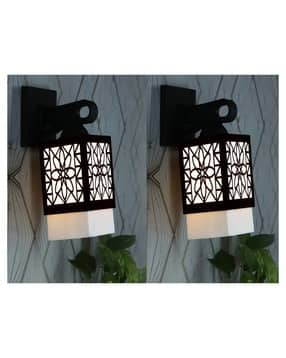 gojeeva kraft Set of 2 Wooden Modern Design Wall Lamps-picture-23