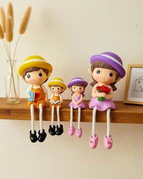 elegant lifestyle Lovable Cute Couple Family Gift Hanging Legs Statue -picture-46