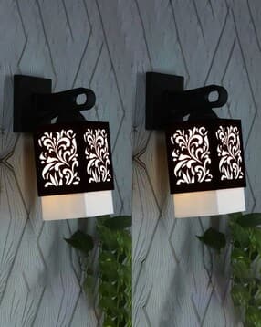 gojeeva kraft Set of 2 Wooden Modern Design Wall Lamps-picture-36