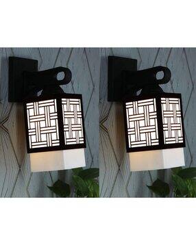 gojeeva kraft Set of 2 Wooden Modern Design Wall Lamps-picture-38