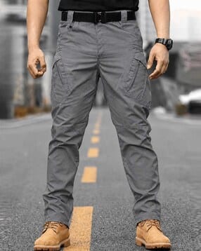 buda jeans co Men Mid-Rise Relaxed Fit Cargo Trousers-picture-37