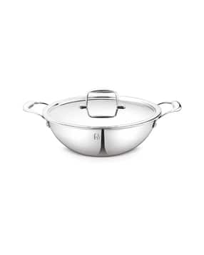 fns Triply Stainless Steel Kadai with Lid-picture-50