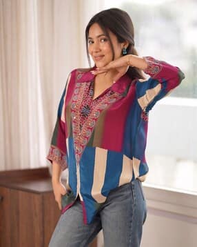 leia Women Geometric Print Relaxed Fit Tunic-picture-29