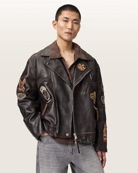 all saints Hays Relaxed Fit Biker Jacket-picture-20