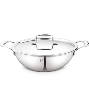 fns Triply Stainless Steel Kadai with Lid-picture-4