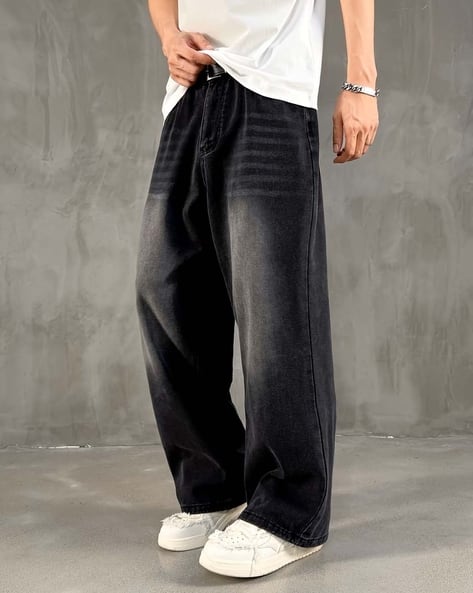 Buda Jeans Co Men Washed Mid-Rise Baggy Jeans - Image 8