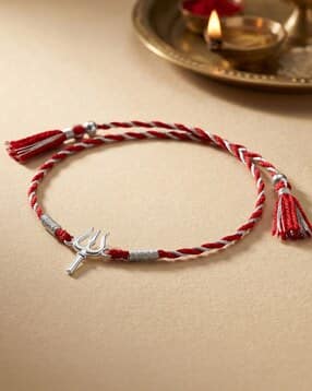 giva Men Sterling Silver Blessed Trishul Rakhi-picture-13