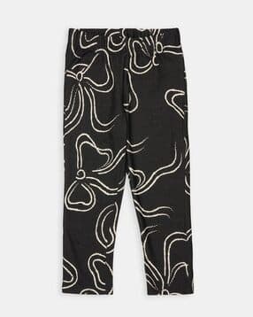 pantaloons junior Girls Printed Slim Jeggings with Elasticated Waist-picture-16