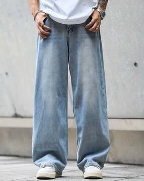 buda jeans co Men Washed Mid-Rise Baggy Jeans-picture-23