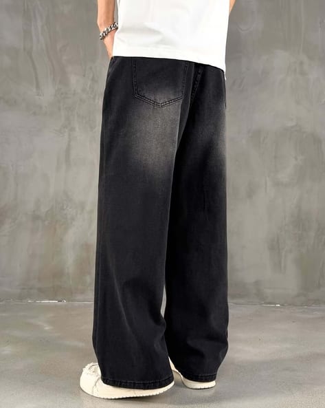 Buda Jeans Co Men Washed Mid-Rise Baggy Jeans - Image 6