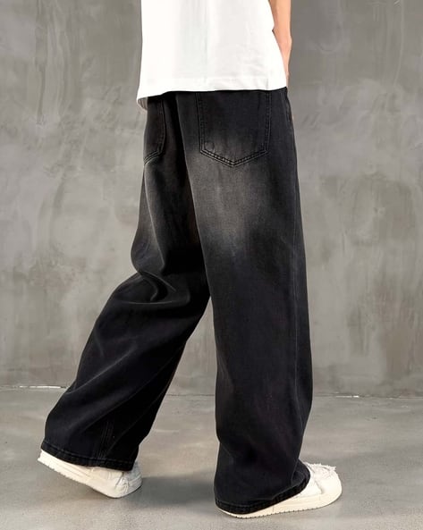 Buda Jeans Co Men Washed Mid-Rise Baggy Jeans - Image 5