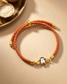 giva Boys Sterling Silver Gold-Plated Penguin Joy Rakhi-picture-37