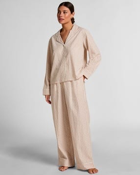 hunkemoller Women Dobby Woven Cotton Regular Fit Pyjama Pants-picture-21