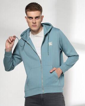john players jeans Men Slim Fit Hoodie with Split-Kangaroo Pocket-picture-50