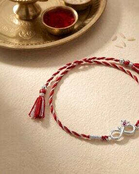 Boys Sterling Silver Infinity Lotus Rakhi-image-12