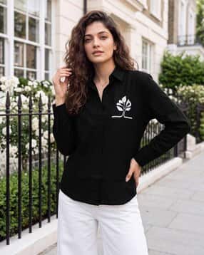 nyrika Women Embroidered Oversized Shirt-picture-2