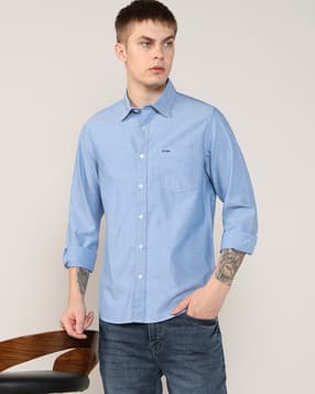 lee cooper Men Regular Fit Shirt with Patch Pocket-picture-50