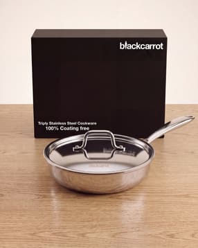 blackcarrot Stainless Steel Fry Pan with Stainless Steel Lid -picture-53