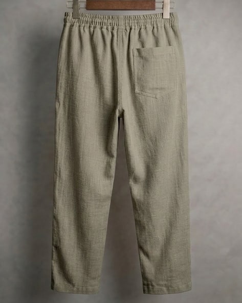 Buda Jeans Co Men's Relaxed Fit Flat-Front Trousers (Grey) - Image 2