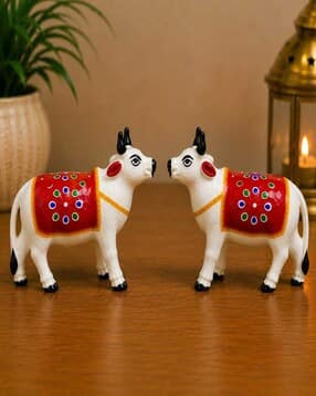 aawiclo home Set of 2 Handcrafted Cow Family Showpieces-picture-40